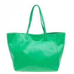 Pre Owned Mulberry Green Nappa Leather Medium Dorset Tote