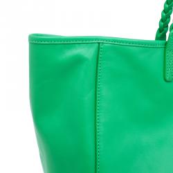 Pre Owned Mulberry Green Nappa Leather Medium Dorset Tote