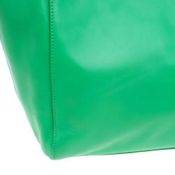 Pre Owned Mulberry Green Nappa Leather Medium Dorset Tote