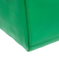 Pre Owned Mulberry Green Nappa Leather Medium Dorset Tote