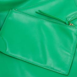 Pre Owned Mulberry Green Nappa Leather Medium Dorset Tote