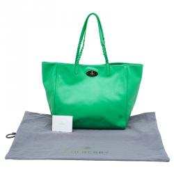 Pre Owned Mulberry Green Nappa Leather Medium Dorset Tote
