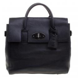 Pre Owned Mulberry Black Leather Bayswater Cara Delevingne Backpack