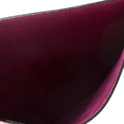 Pre Owned Mulberry Purple Croc Embossed Leather iPad Sleeve Case