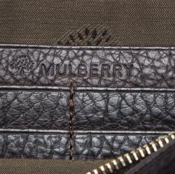 Pre Owned Mulberry Dark Brown Leather Long Locked Clutch