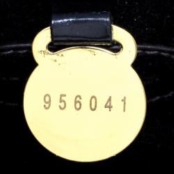 Pre Owned Mulberry Graphite Patent Leather Bayswater Satchel