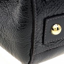 Pre Owned Mulberry Graphite Patent Leather Bayswater Satchel
