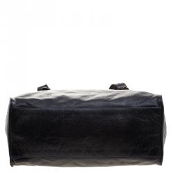 Mulberry Black Leather Oversized Alexa Satchel