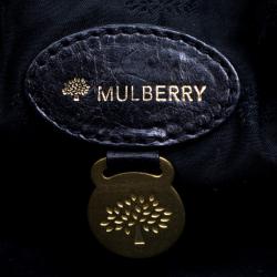 Mulberry Black Leather Oversized Alexa Satchel