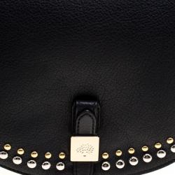 Pre Owned Mulberry Black Leather Studded Tessie Crossbody Bag