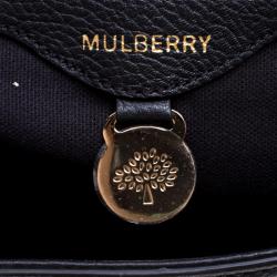 Pre Owned Mulberry Black Leather Studded Tessie Crossbody Bag