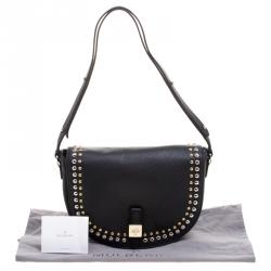 Pre Owned Mulberry Black Leather Studded Tessie Crossbody Bag