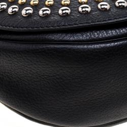 Pre Owned Mulberry Black Leather Studded Tessie Crossbody Bag
