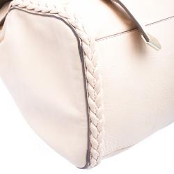 Mulberry Beige Leather Oversized Alexa Satchel