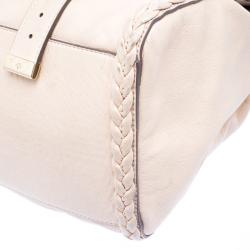 Mulberry Beige Leather Oversized Alexa Satchel