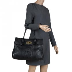 Pre Owned Mulberry Black Leather Bayswater Satchel