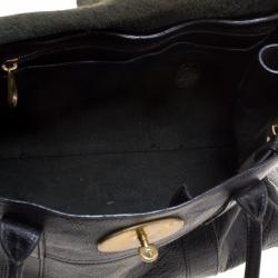 Pre Owned Mulberry Black Leather Bayswater Satchel