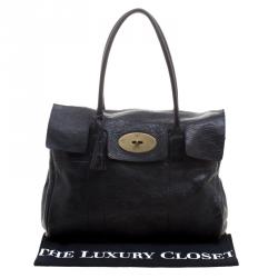 Pre Owned Mulberry Black Leather Bayswater Satchel