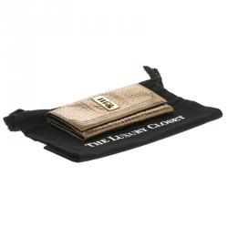 Mulberry Bronze Python Embossed Continental Wallet