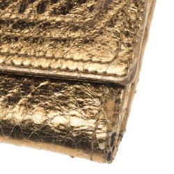 Mulberry Bronze Python Embossed Continental Wallet