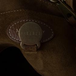 Pre Owned Mulberry Brown Embossed Leather East West Bayswater