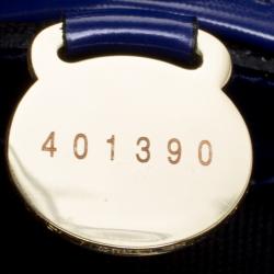 Pre Owned Mulberry Blue Patent Leather Roxanne Tote