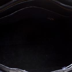 Pre Owned Mulberry Navy Blue Ostrich Leather Bayswater Satchel