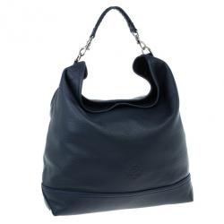 Pre Owned Mulberry Blue Leather Effie Hobo
