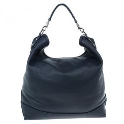 Pre Owned Mulberry Blue Leather Effie Hobo