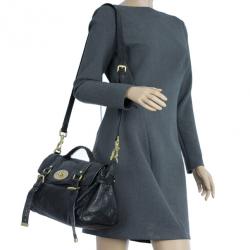 Pre Owned Mulberry Black Leather Alexa Cross Body Bag
