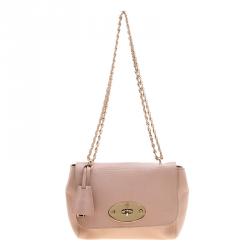 Pre Owned Mulberry Beige Leather Small Lily Shoulder Bag