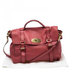 Mulberry Red Leather Oversized Alexa Satchel