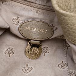 Pre Owned Mulberry Light Green Leather Evelina Hobo