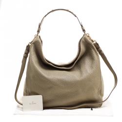 Pre Owned Mulberry Light Green Leather Evelina Hobo