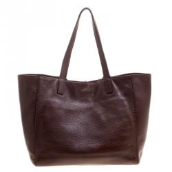 Pre Owned Mulberry Dark Burgundy Leather Tessie Tote