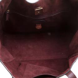 Pre Owned Mulberry Dark Burgundy Leather Tessie Tote