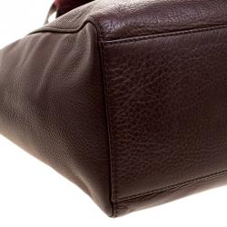 Pre Owned Mulberry Dark Burgundy Leather Tessie Tote