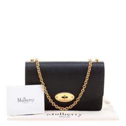 Mulberry Black Leather Darley Chain Clutch