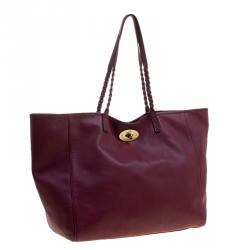 Mulberry Burgundy Nappa Soft Leather Medium Dorset Tote