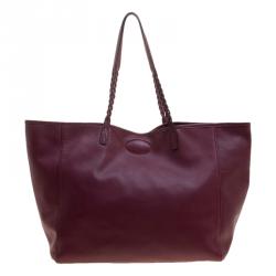 Mulberry Burgundy Nappa Soft Leather Medium Dorset Tote