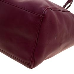 Mulberry Burgundy Nappa Soft Leather Medium Dorset Tote