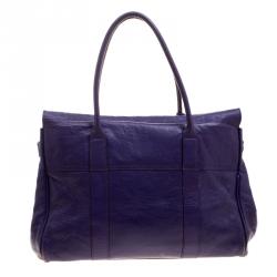 Pre Owned Mulberry Purple Leather Bayswater Satchel