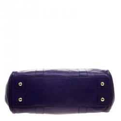 Pre Owned Mulberry Purple Leather Bayswater Satchel