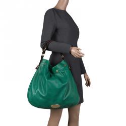 Mulberry Green Pebbled Leather Mitzy Hobo