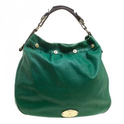Mulberry Green Pebbled Leather Mitzy Hobo