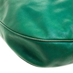 Mulberry Green Pebbled Leather Mitzy Hobo