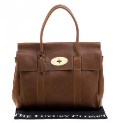 Pre Owned Mulberry Brown Leather Bayswater Satchel