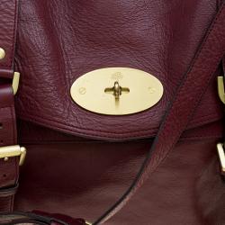 Mulberry Dark Red Leather Oversized Alexa Satchel