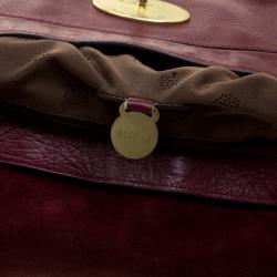 Mulberry Dark Red Leather Oversized Alexa Satchel