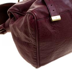 Mulberry Dark Red Leather Oversized Alexa Satchel